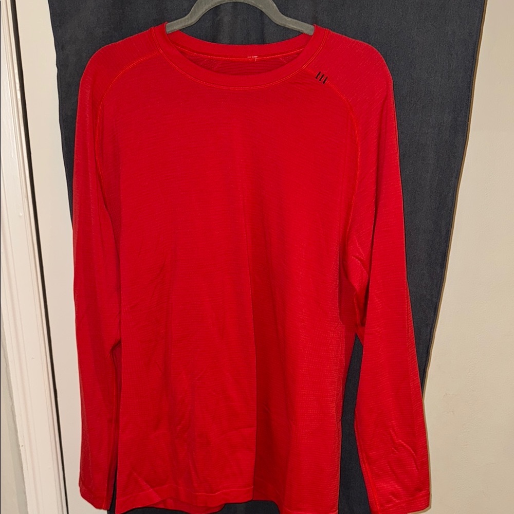 lululemon Red Long Sleeve Athletic Shirt